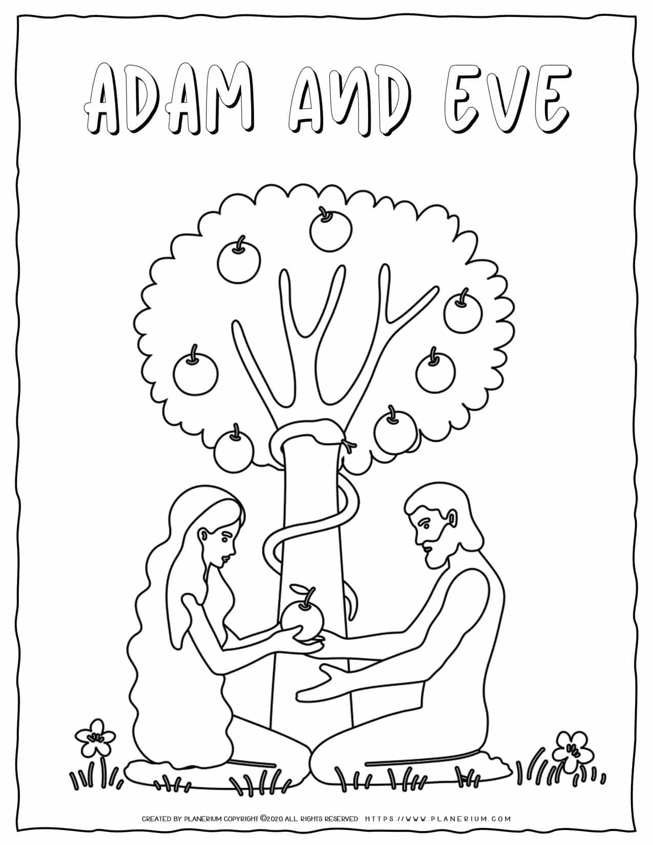 Adam And Eve Color Sheet