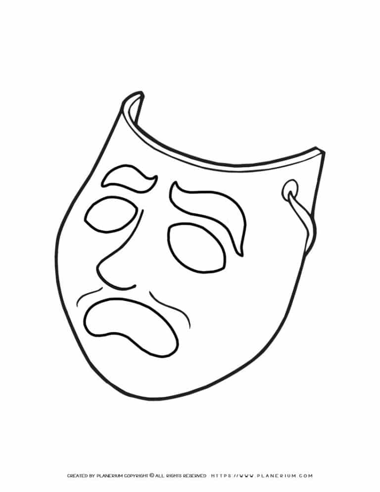 Sad Mask Drawing Planerium