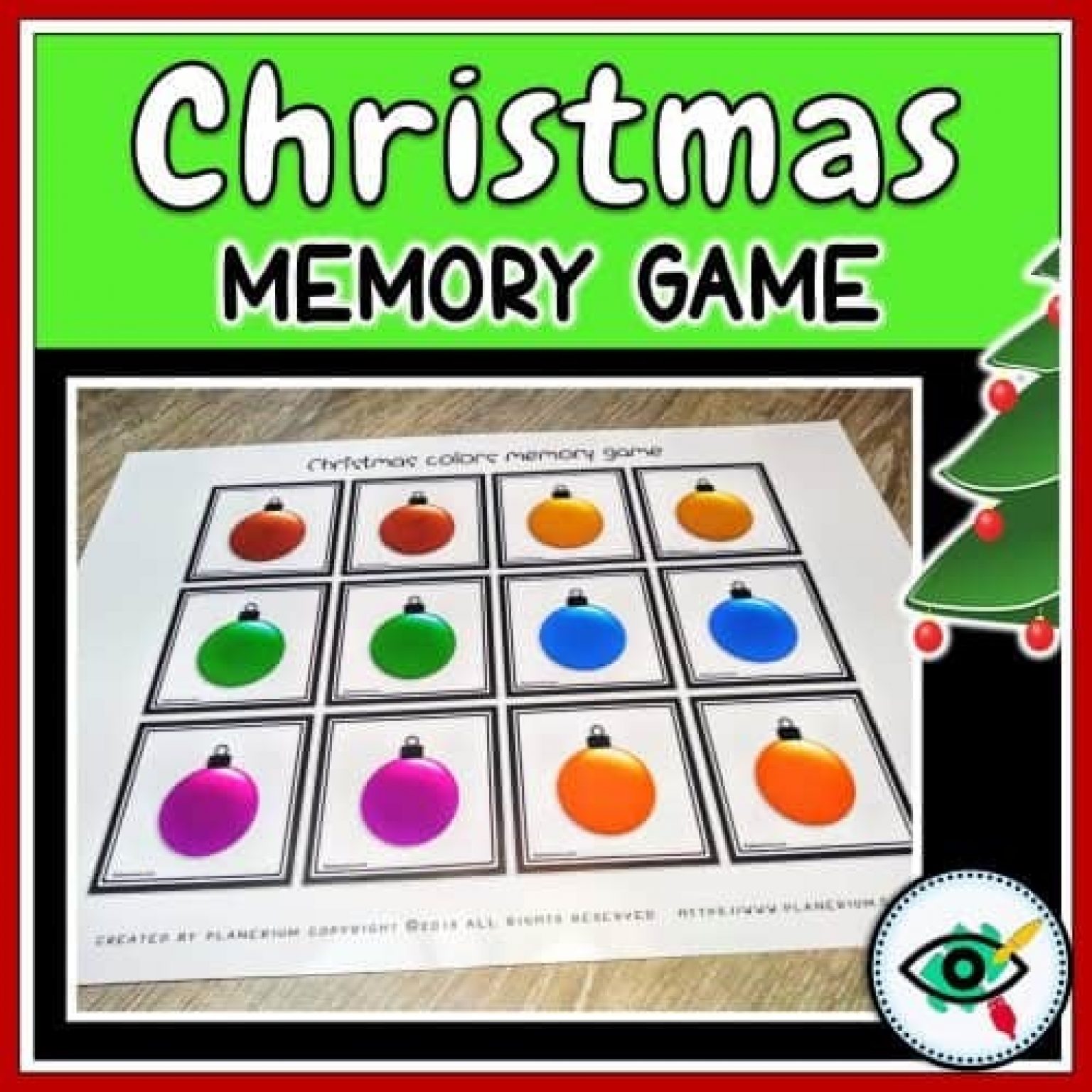 Christmas - Matching Game - Lightbulb Colors | Planerium