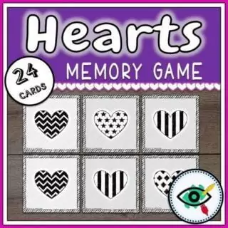 hearts-bw-memory-game-title