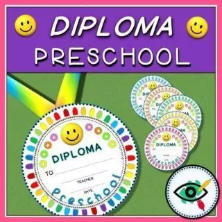 End of Year Rounded Diploma for Preschool Students