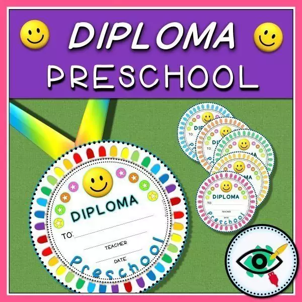 End of Year Rounded Diploma for Preschool Students