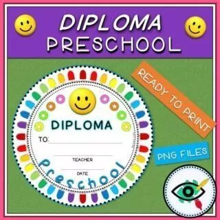 End of Year Rounded Diploma for Preschool Students 1