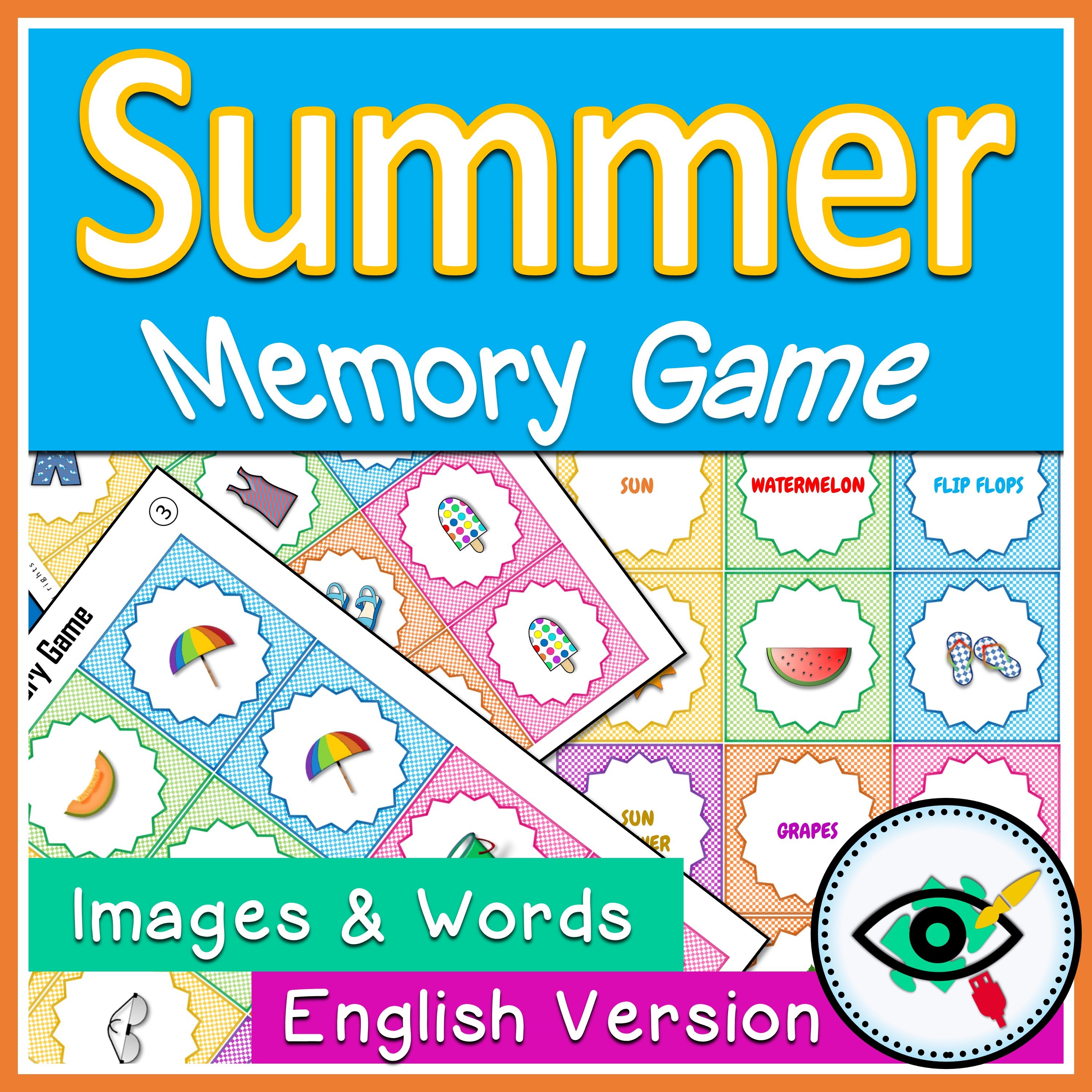 summer-memory-game-with-and-without-words-in-english