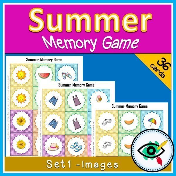 Summer Season Memory Game in Hebrew | Planerium