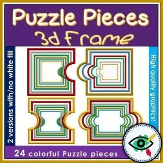 clipart-puzzle-pieces-3d-frame-title