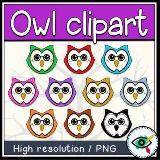 Owl Faces Clipart - Image 1
