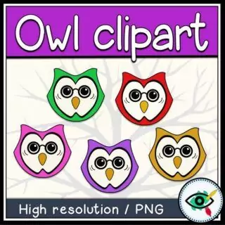 Owl Faces Clipart - Image 2