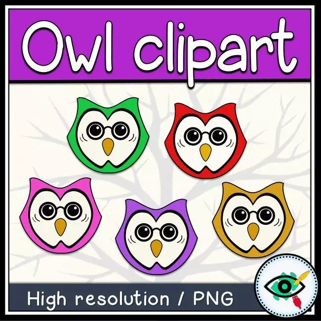 Owl Faces Clipart
