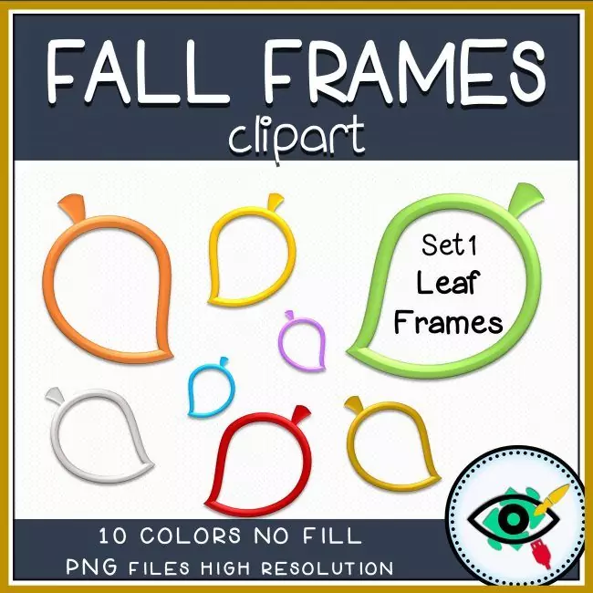 Fall Clipart - 3D Frames