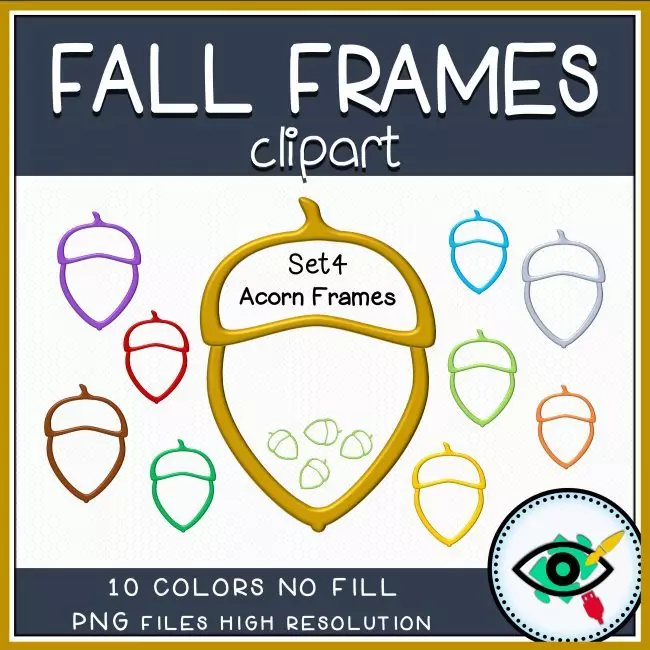Fall Clipart - 3D Frames