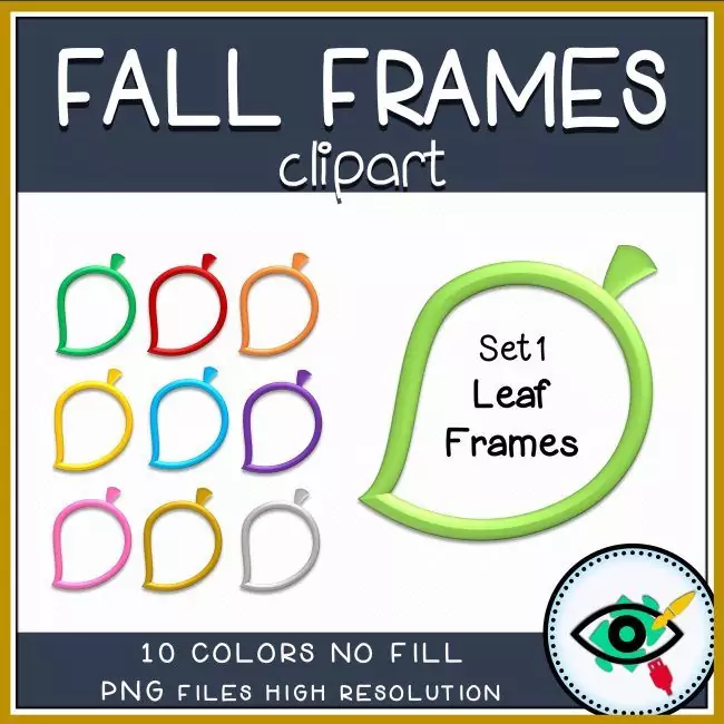 Fall Clipart - 3D Frames