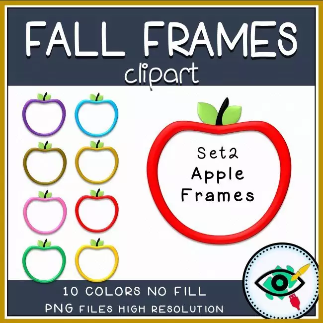 Fall Clipart - 3D Frames