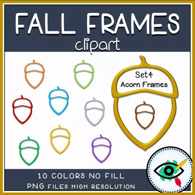 Fall Clipart - 3D Frames