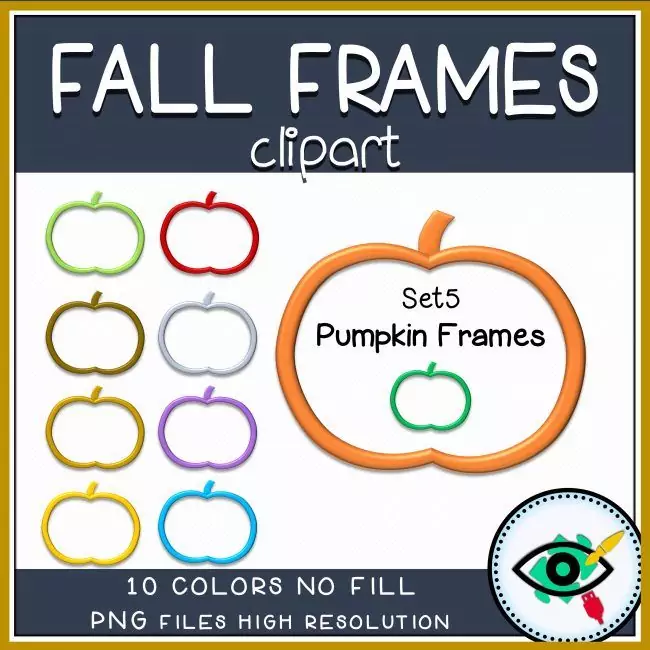 Fall Clipart - 3D Frames
