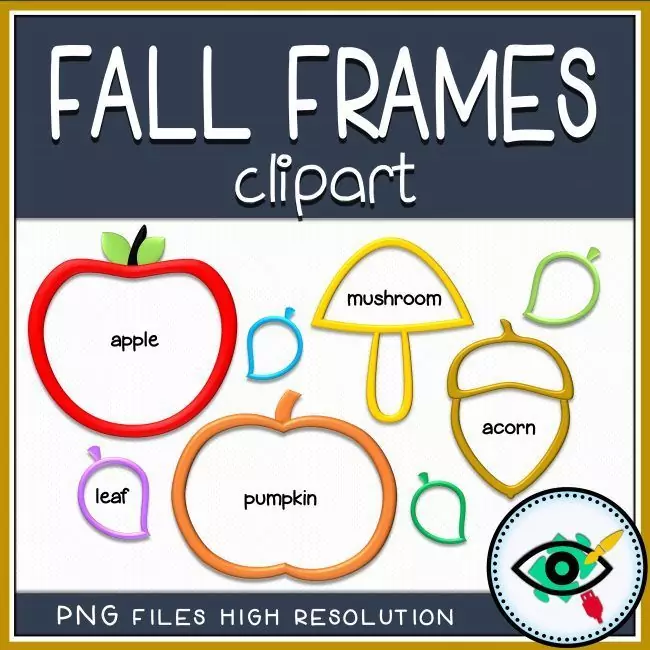 Fall Clipart - 3D Frames