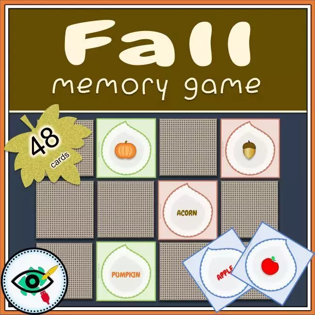 Fall Symbols Memory Game