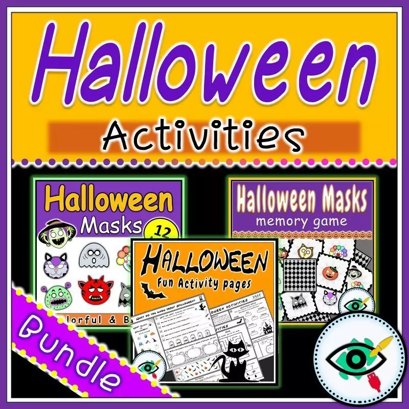 Halloween - Craft Worksheets and Game - Bundle