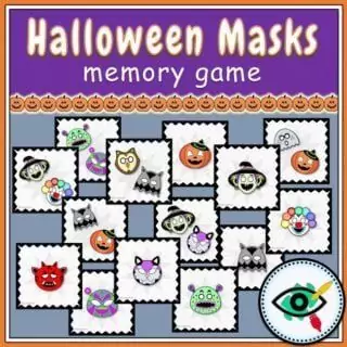 Halloween Masks Matching Game - Image 2
