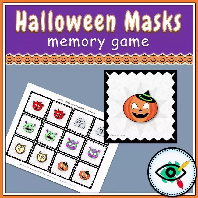 Halloween Masks Matching Game