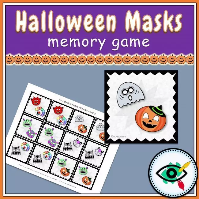 Halloween Masks Matching Game