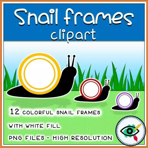 Fall Season - Clipart - Snail round Frames
