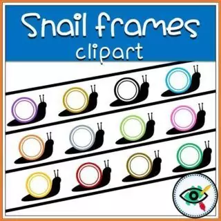 Fall Season - Clipart - Snail round Frames - Image 3