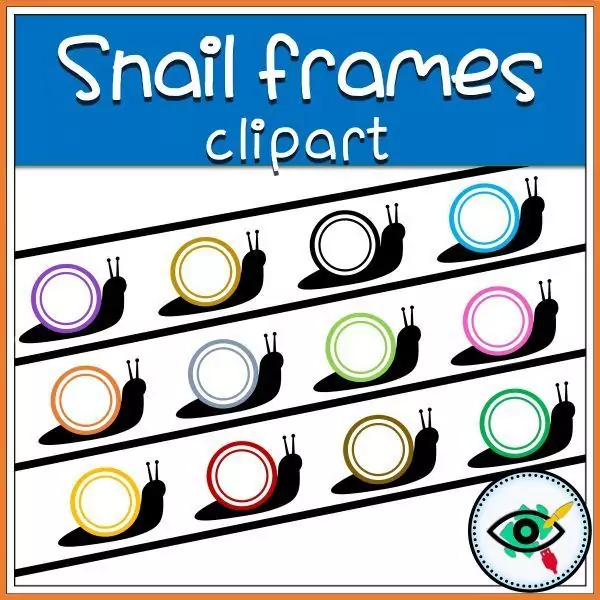 Fall Season - Clipart - Snail round Frames