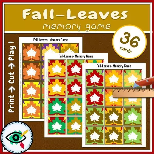 Fall Leaves Matching Game