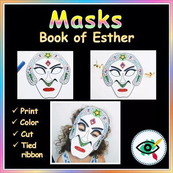 Purim Craft - Book of Esther Masks