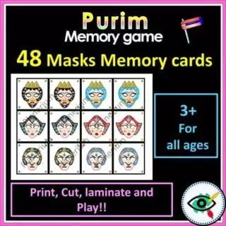 Purim - Matching Game - Book of Esther Characters - Image 3