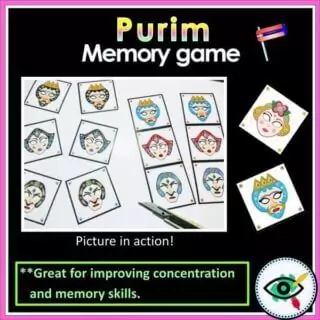 Purim - Matching Game - Book of Esther Characters - Image 2