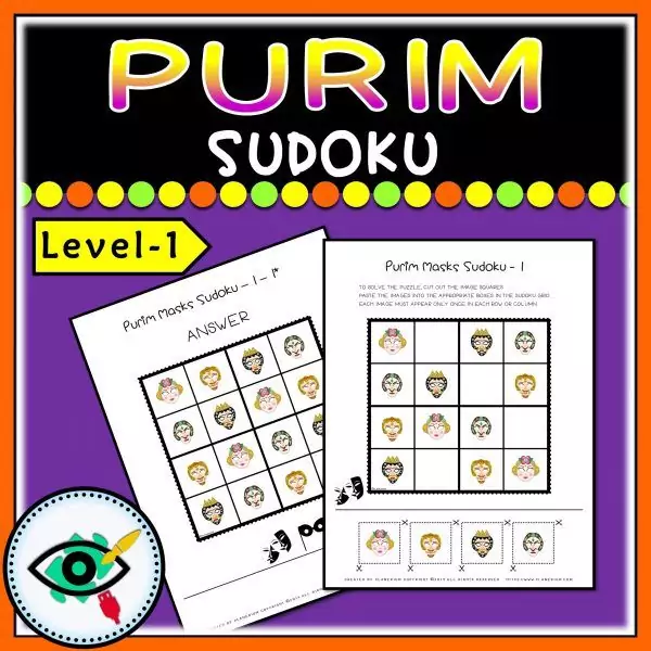 Purim Sudoku - Masks and Symbols