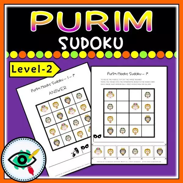 Purim Sudoku - Masks and Symbols