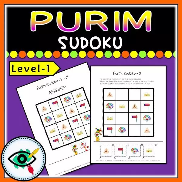 Purim Sudoku - Masks and Symbols