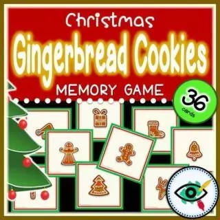 Christmas Gingerbread Cookies Matching Game - Image 1