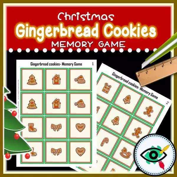 Christmas Gingerbread Cookies Matching Game