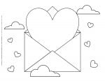 Valentines Day Heart Love Letter Coloring Page | Planerium