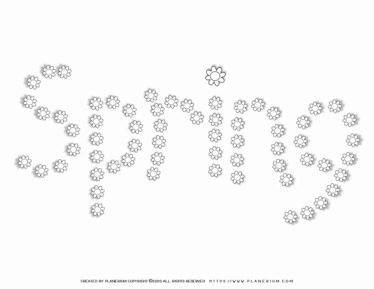 Spring season coloring pages | Flowers of spring | Planerium