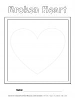 Valentines Day Worksheet - Broken Heart Puzzle Layout