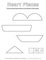 Valentines Day Worksheet - Heart Horizontal Puzzle