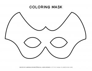 Carnival Coloring Page - High Eye Mask | Free Printable | Planerium