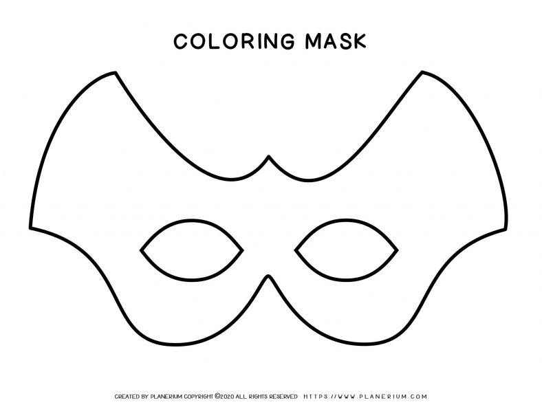 Carnival Coloring Page - High Eye Mask 