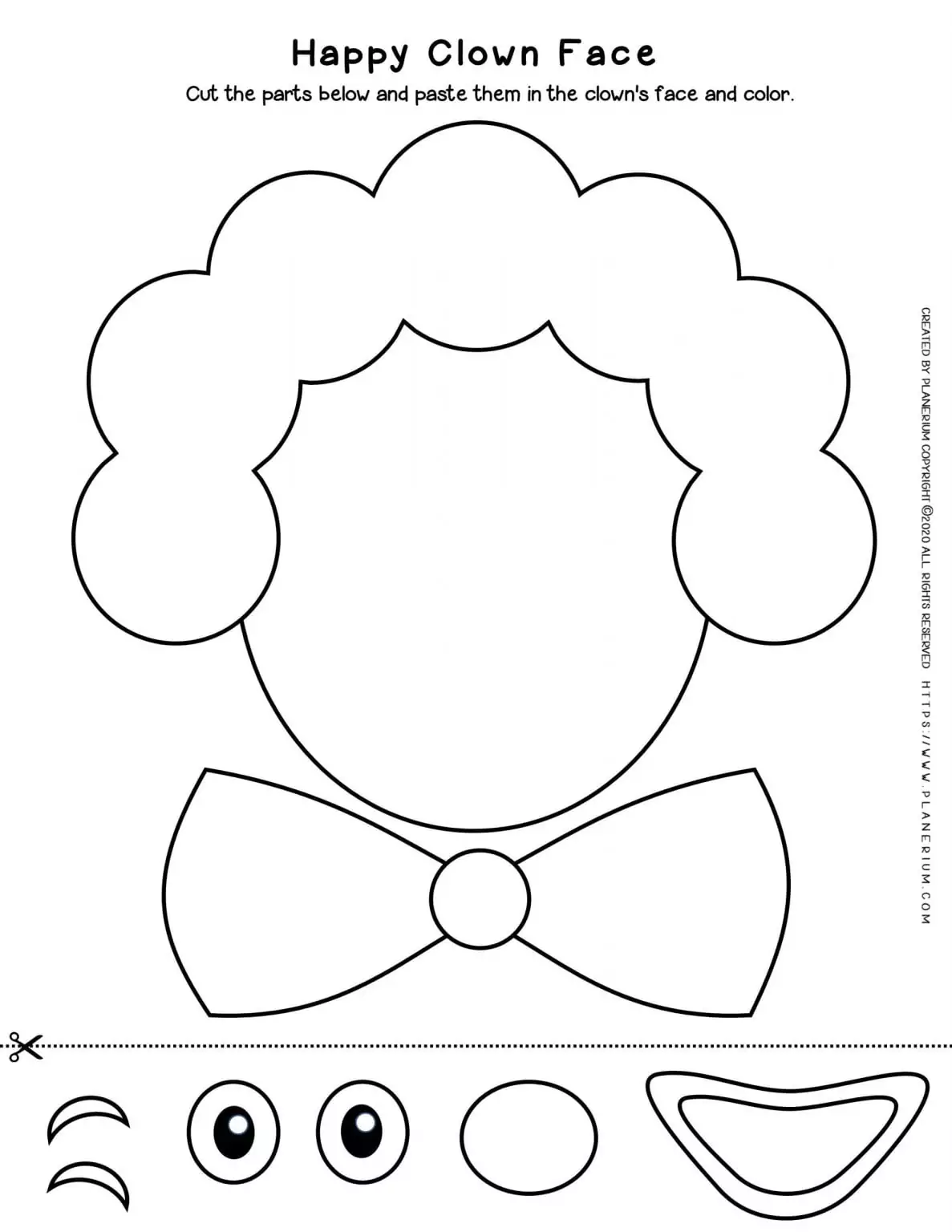 Laugh and Learn: Clown Cut and Glue Craft Activity for Kids