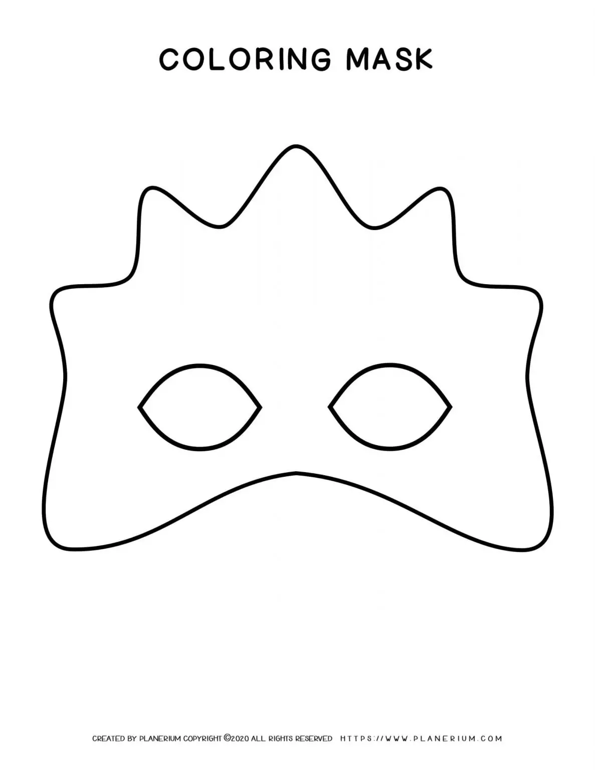 Carnival - Coloring Pages Worksheets - Eye Mask High | Planerium