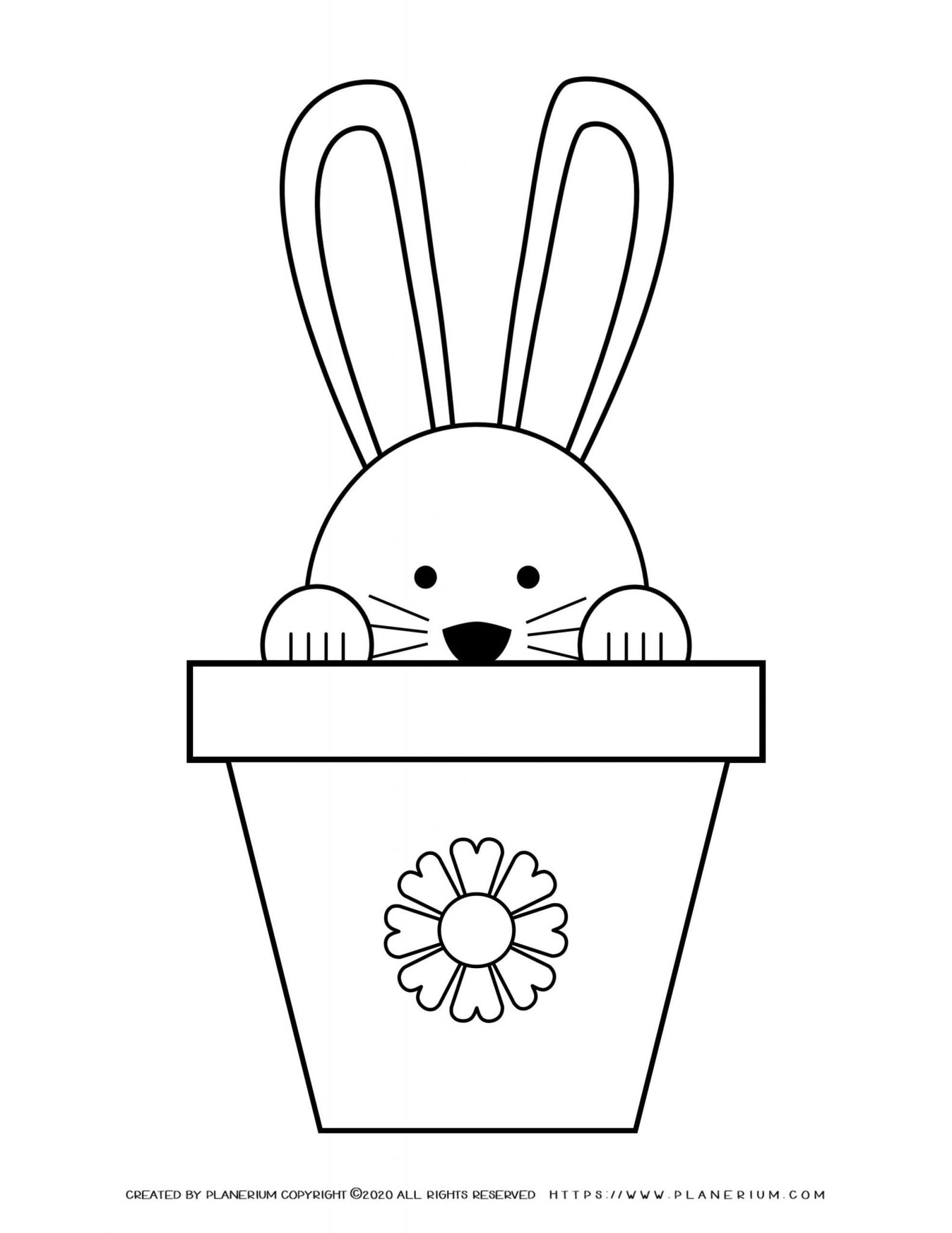 easter-coloring-bunny-peeking-out-of-a-flower-pot-planerium