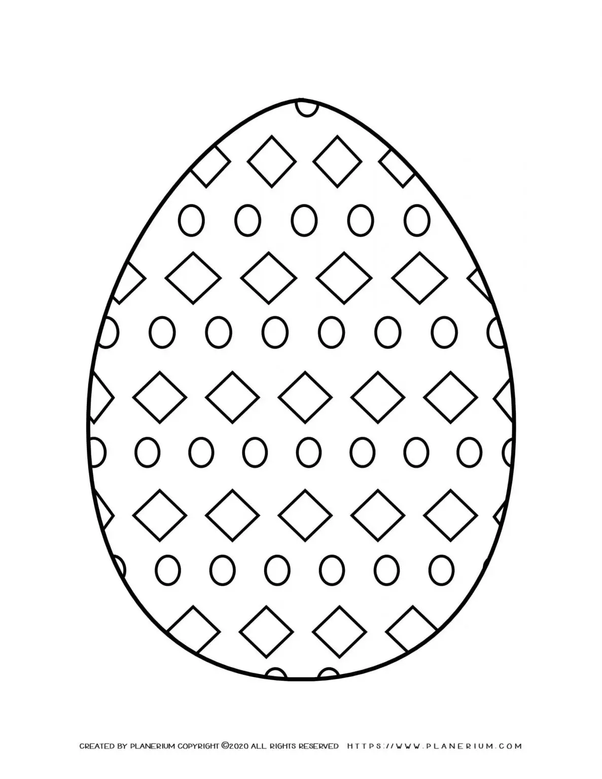 Easter egg decorated with Diamonds