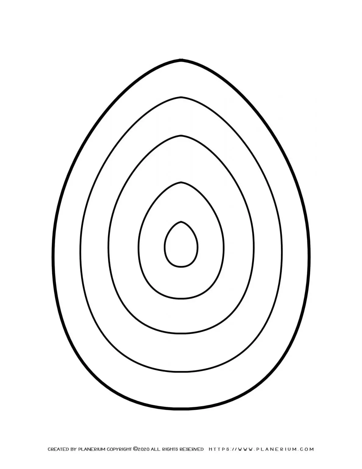 Easter Egg decorated with 4 egg shaped rings