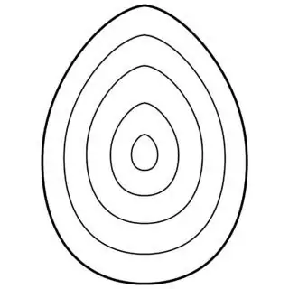 Easter Egg decorated with 4 egg shaped rings