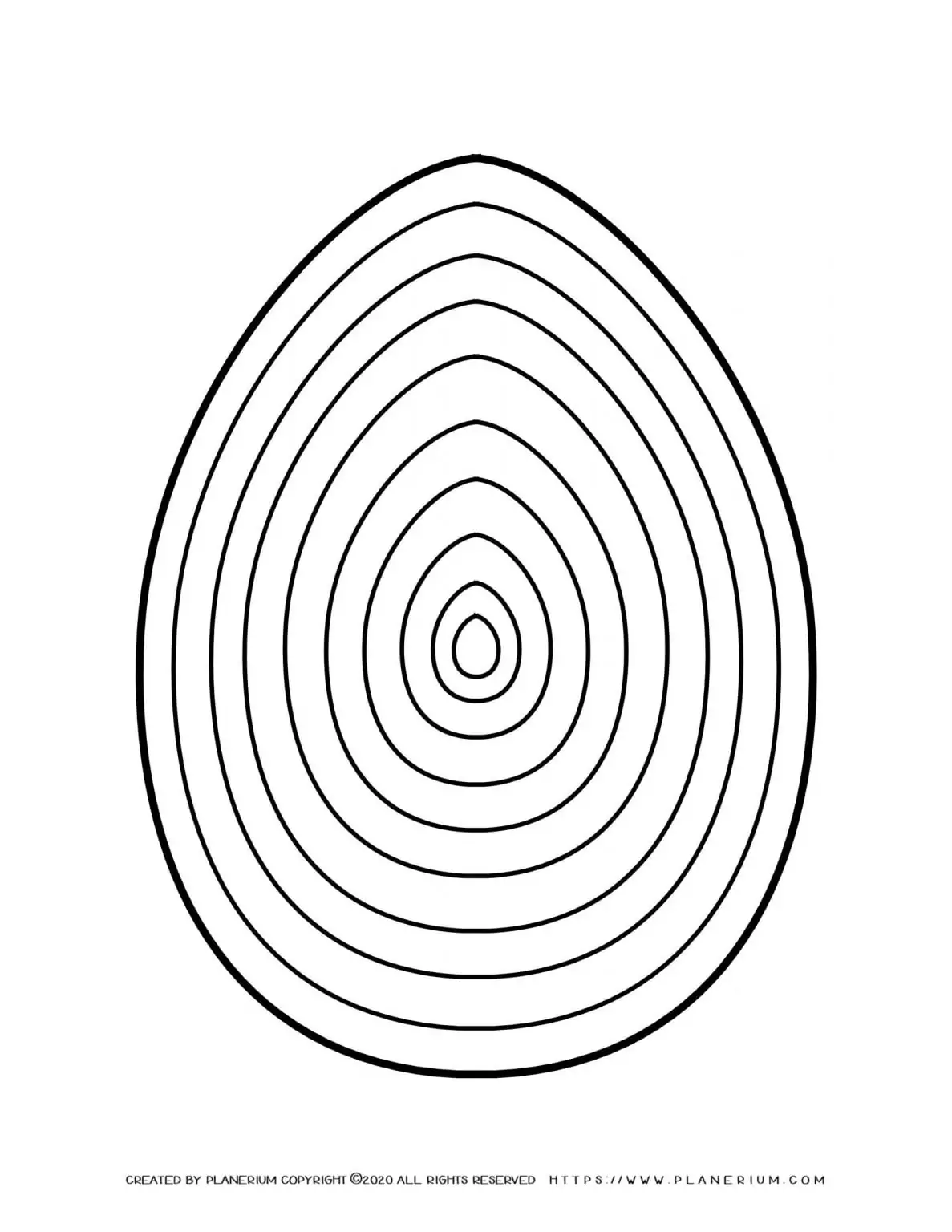 Easter Egg decorated with 9 egg shaped rings